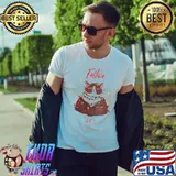 Festive af kitty cat merry christmas shirt
