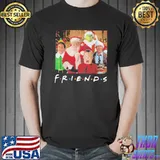 Friends fonts elf santa clark grisworld kevin characters christmas classic shirt