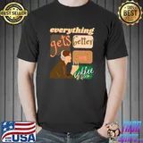 Girl Just Chilling Everything Gets Better With Coffee Retro T-Shirt
