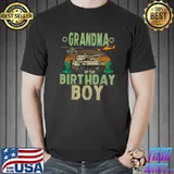 Grandma Of The Birthday Boy Army Party Matching Family Vintage T-Shirt