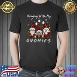 Hanging Out With My Gnomies Buffalo Red Plaid Christmas T-Shirt