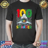 Happy 100th Day Of School Shark Lover 100 Days Smarter T-Shirt