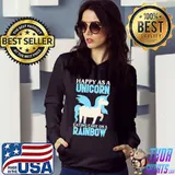 Happy as a unicorn eating cake on a rainbow pretend I'm a unicorn classic s Hoodie