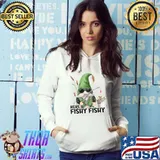 Here Fishy Fishy Gnome With Sunglasses Fishing T-Shirt Hoodie