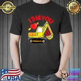 I Dig You Construction Truck Valentines Day Toddler Heart T-Shirt