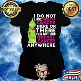 I Do Not Like Breast Cancer Here Or There I Do Not Like Breast Cancer Peanut Puppet Grinch Shirt Ladies tee