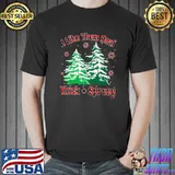 I Like Them Real Thick And Sprucey Christmas Tree Red Plaid T-Shirt