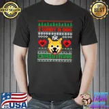 I want a dog for christmas ugly sweater hearts paw dog lover animal T-Shirt