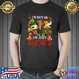 I'm Not An Elf I'm Just Short Leopard Christmas Pajamas Xmas Holiday T-Shirt