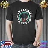 I'm The Captain Seaman Seawoman Boating Sailing Ship Ocean Usa Flag T-Shirt