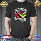 Jamaican Trinidad Half Trinidad And Half Jamaican Flag Stars T-Shirt