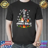 Jingle Balls Tinsel Tits Skeleton And Snowmans Snows Gift Christmas Couples Matching T-Shirt