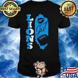 Lions Girl Lip Baseball Shirt