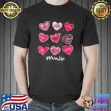 Listen Teach Include Inspire Hearts Teach Love Inspire Para Life Valentines T-Shirt