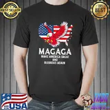 Magaga Make America Great And Glorious Again Eagle Election 2024 American Flag T-Shirt