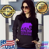 Mama Bear Wear Purple For Aicardi Syndrome Awareness T-Shirt Hoodie