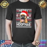 Merry woofmas cute Boxer with santa hat christmas trending shirt