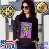 Middle finger rick sanchez pixel art classic s Hoodie
