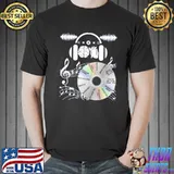 Midnights taylor swft ts music cd design musical notes headset classic shirt