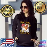 Most Likely To Bring Home A Cat Lovely Cat Wear Santa Hat Christmas T-Shirt Hoodie