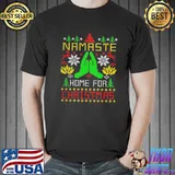 Na must stay home funny namaste yoga knit christmas trending shirt