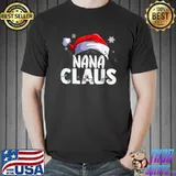 Nana Claus Xmas Family Matching Grandma Lights Christmas T-Shirt