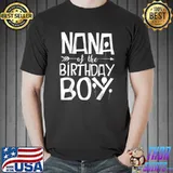 Nana Of The Birthday Boy Cute Matching Family Party T-Shirt