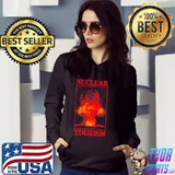 Nuclear tourism red design world war s Hoodie
