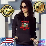On Santa's Needs Coffee List Lights Weath Elf Santa Christmas Coffee T-Shirt Hoodie