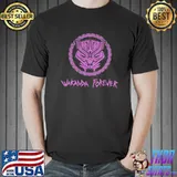 Panther head symbol wakanda forever in black panther movie shirt
