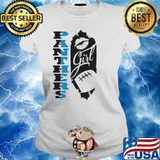 Panthers Girl Lip Baseball Shirt Ladies tee
