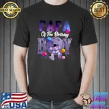 Papa Of The Birthday Boy Astronaut Boy Space Matching Family T-Shirt