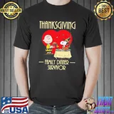 Peanuts snoppy fall thanksgiving family dinner survivor heart classic shirt
