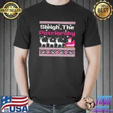 Pink sleigh the patriarchy feminist christmas classic shirt