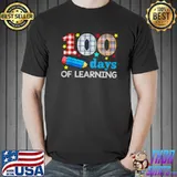 Plaid Pattern Student 100th Day Of Learning 100 Days Of School Pencil T-Shirt