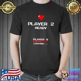 Player 2 Player 8 Loading Retro Gaming Baby Announcement T-Shirt