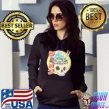 Ramen wave skull bowl japanese noodles udon ramen s Hoodie