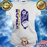 Ravens Girl Lip Baseball Shirt Ladies tee
