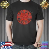 Red neon evil wolf trending classic shirt