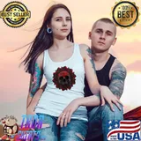 Red Rose Skull Pop Art T-Shirt Tank Top