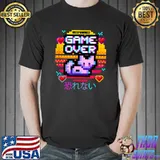 Respawned Game Over Cat Heart Vintage Sunset T-Shirt
