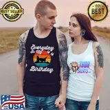 Retro everyday is my cat birthday for black cat T-Shirt Tank Top