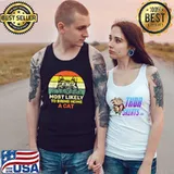 Retro Most Likely To Bring Home A Cat Cute Cat Lovers T-Shirt Tank Top