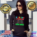 Retro V Is For Video Games Valentine's Day Gamer T-Shirt Hoodie