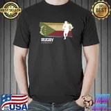 Rugby Player Comoros Flag Sports Ball Rugby Vintage T-Shirt