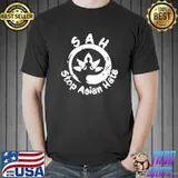 Sah stop asian hate yoga symbol T-Shirt