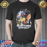 Saiyan effect mass effect x dragon balls dbz classic shirt