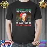 Santa Joe Biden Happy Easter Biden Ugly Christmas Sweaters T-Shirt
