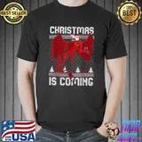 Santa Riding A Dragon Christmas Is Coming Ugly T-Shirt