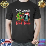 Santa's Favorite Rad Tech Christmas Pajama Tree Xmas Gift T-Shirt
